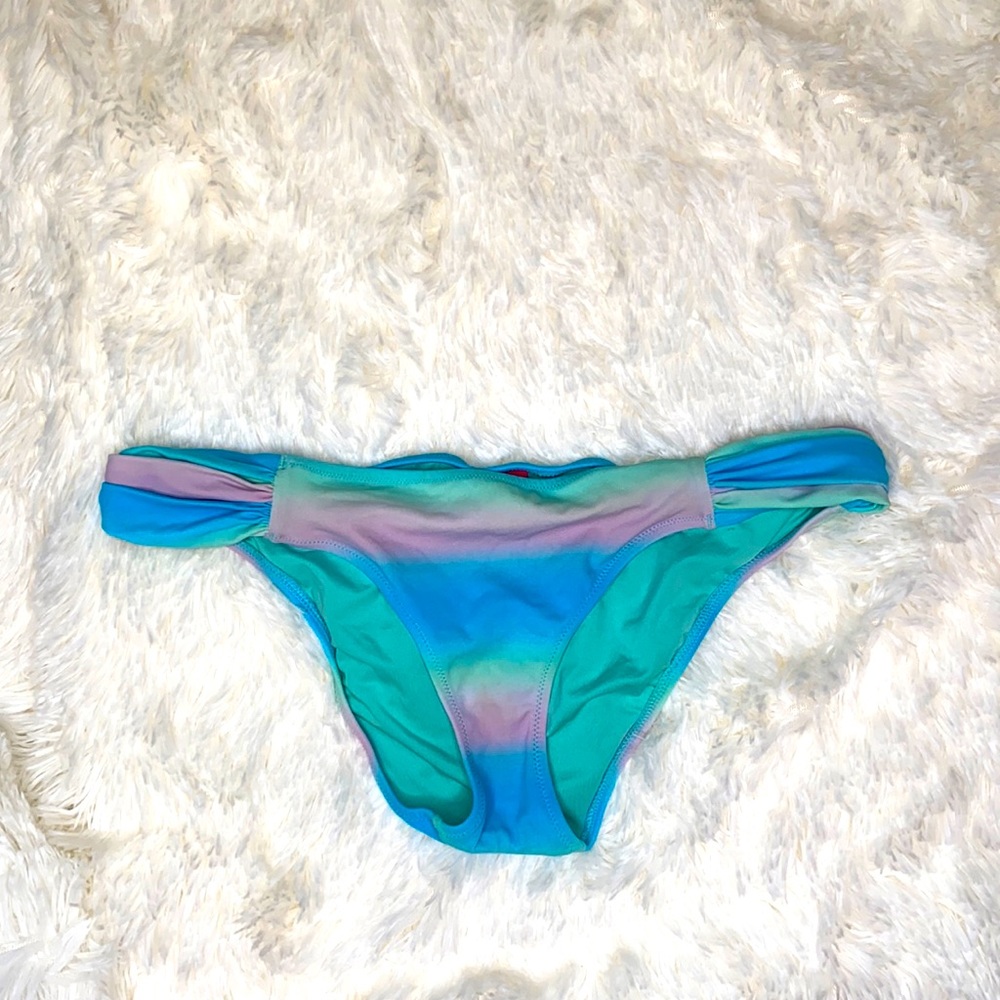 Victoria’s Secret Blue Purple Bikini Swim Bottoms Size Small